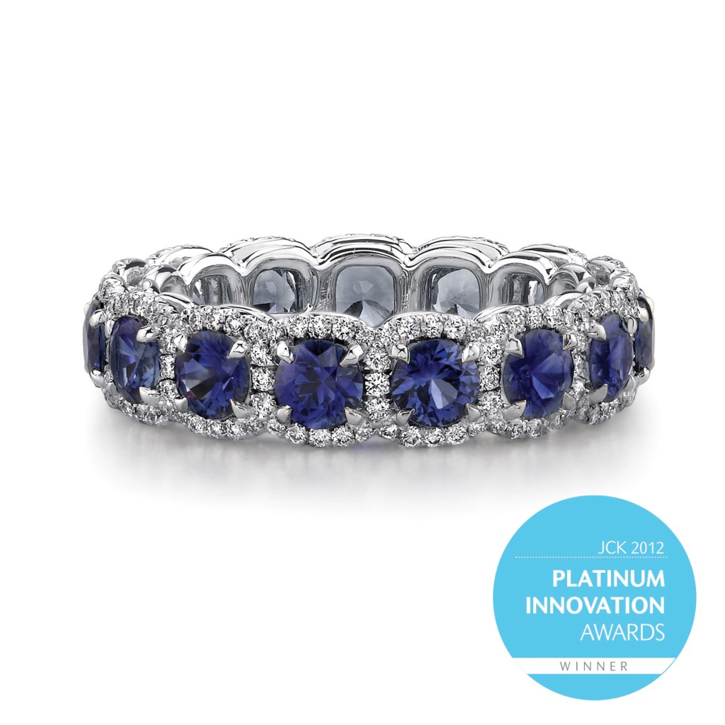 Sapphire & Diamond Eternity Band